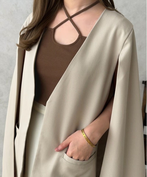 apres jour clair(アプレジュールクレア)の「【apres jour clair】マルチWAYカップ付きキャミソール【ZOZOTOWN限定アイテム】(キャミソール・レディース・アイボリー/ダークブラウン・フリー/X-LARGE)」の7枚目の写真