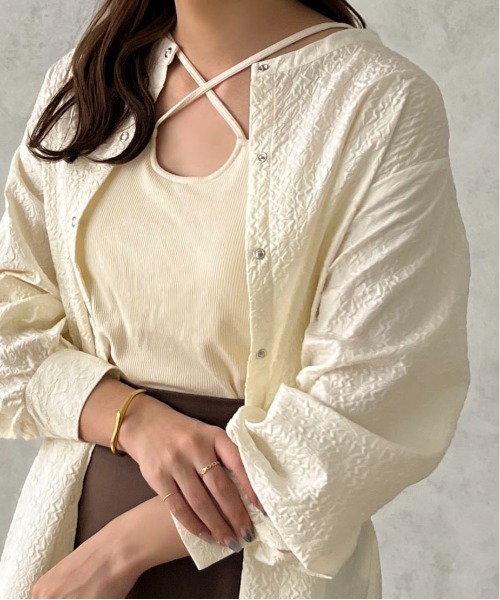 apres jour clair(アプレジュールクレア)の「【apres jour clair】マルチWAYカップ付きキャミソール【ZOZOTOWN限定アイテム】(キャミソール・レディース・アイボリー/ダークブラウン・フリー/X-LARGE)」の3枚目の写真