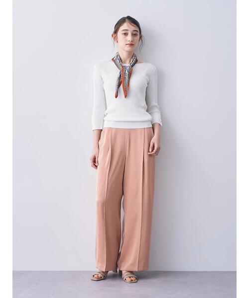 YECCA VECCA（イェッカヴェッカ）の「ペイズリープリントプリーツスカーフ（ストール/ショール・レディース・ブラック/ベージュ/オレンジ・FREE）」の4枚目の写真