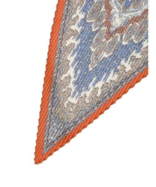 YECCA VECCA（イェッカヴェッカ）の「ペイズリープリントプリーツスカーフ（ストール/ショール・レディース・ブラック/ベージュ/オレンジ・FREE）」の5枚目の写真