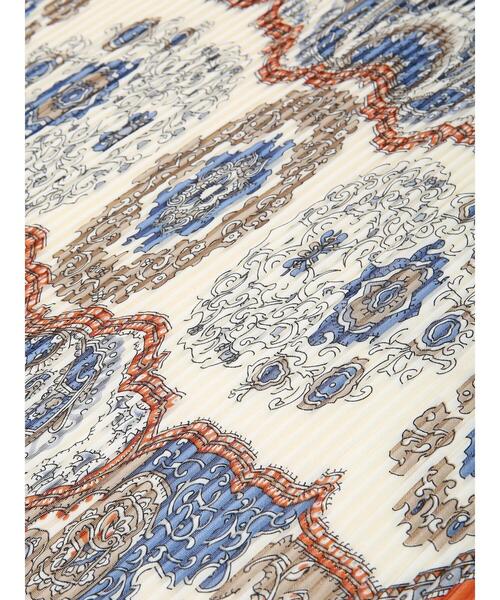 YECCA VECCA（イェッカヴェッカ）の「ペイズリープリントプリーツスカーフ（ストール/ショール・レディース・ブラック/ベージュ/オレンジ・FREE）」の7枚目の写真