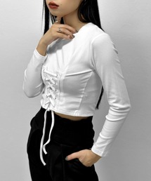 Lace up cropped tops / レースアップクロップドトップス