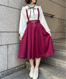 カードル刺繍サス付タックスカート