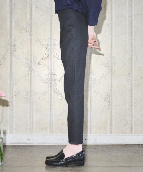 MIRO AMURETTE（ミロアミュレット）の「ribbon paris denim pants/裾リボンデニム（デニムパンツ・レディース・ブラック・SMALL/MEDIUM）」の5枚目の写真