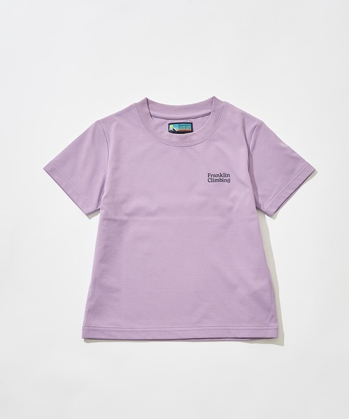 Franklin Climbing（フランクリンクライミング）の「【KIDS】【Franklin Climbing】バッグロゴプリントフレキシブルテックショートスリーブTee（Tシャツ/カットソー・キッズ・ホワイト/バイオレット/グリーン/イエロー/サックスブルー/ベージュ/ブラック・M/L/XL）」の8枚目の写真