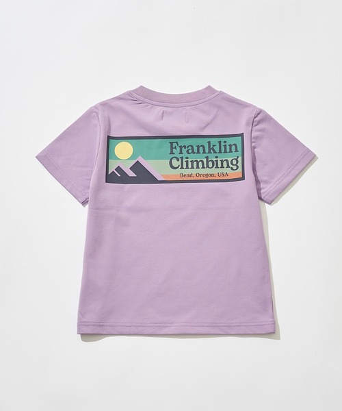 Franklin Climbing（フランクリンクライミング）の「【KIDS】【Franklin Climbing】バッグロゴプリントフレキシブルテックショートスリーブTee（Tシャツ/カットソー・キッズ・ホワイト/バイオレット/グリーン/イエロー/サックスブルー/ベージュ/ブラック・M/L/XL）」の12枚目の写真