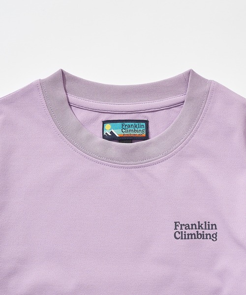 Franklin Climbing（フランクリンクライミング）の「【KIDS】【Franklin Climbing】バッグロゴプリントフレキシブルテックショートスリーブTee（Tシャツ/カットソー・キッズ・ホワイト/バイオレット/グリーン/イエロー/サックスブルー/ベージュ/ブラック・M/L/XL）」の9枚目の写真
