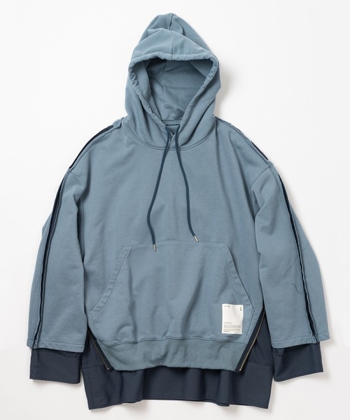 Wizzard（ウィザード）の「Wizzard ウィザード / LAYERED ZIP HOODIE レイヤードジップフーディ / W23AW-DC010（パーカー・メンズ・ブラック/ブルー/グレー・0/1/2/3）」の3枚目の写真
