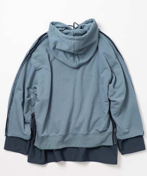 Wizzard（ウィザード）の「Wizzard ウィザード / LAYERED ZIP HOODIE レイヤードジップフーディ / W23AW-DC010（パーカー・メンズ・ブラック/ブルー/グレー・0/1/2/3）」の4枚目の写真