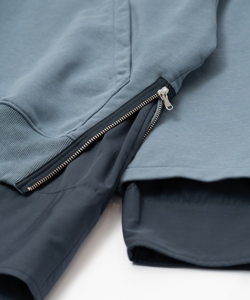 Wizzard（ウィザード）の「Wizzard ウィザード / LAYERED ZIP HOODIE レイヤードジップフーディ / W23AW-DC010（パーカー・メンズ・ブラック/ブルー/グレー・0/1/2/3）」の8枚目の写真