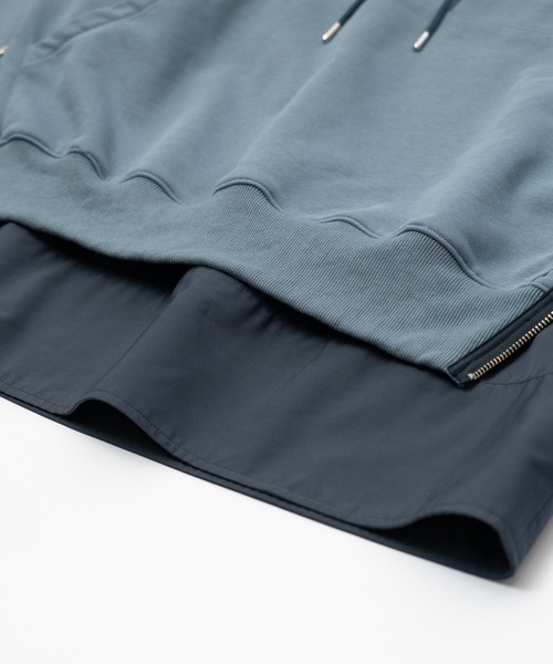 Wizzard（ウィザード）の「Wizzard ウィザード / LAYERED ZIP HOODIE レイヤードジップフーディ / W23AW-DC010（パーカー・メンズ・ブラック/ブルー/グレー・0/1/2/3）」の9枚目の写真