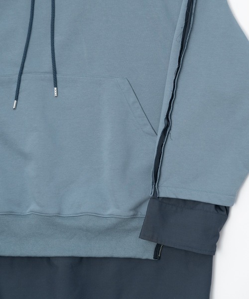 Wizzard（ウィザード）の「Wizzard ウィザード / LAYERED ZIP HOODIE レイヤードジップフーディ / W23AW-DC010（パーカー・メンズ・ブラック/ブルー/グレー・0/1/2/3）」の10枚目の写真