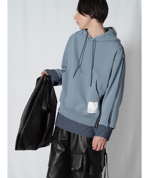 Wizzard（ウィザード）の「Wizzard ウィザード / LAYERED ZIP HOODIE レイヤードジップフーディ / W23AW-DC010（パーカー・メンズ・ブラック/ブルー/グレー・0/1/2/3）」の13枚目の写真