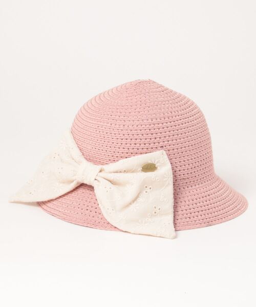 HAKKA KIDS(ハッカキッズ)の「レースリボン付きブレードハット(ハット・キッズ・ベージュ/ブラウン/ピンク・L/M/S)」の4枚目の写真