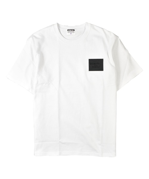 DOUBLE STEAL(ダブルスティール)の「レザーパッチ Tシャツ(Tシャツ/カットソー・メンズ・ホワイト/ブラック/グレー/カーキ/ライトグリーン・MEDIUM/LARGE/X-LARGE/XX-LARGE)」の2枚目の写真