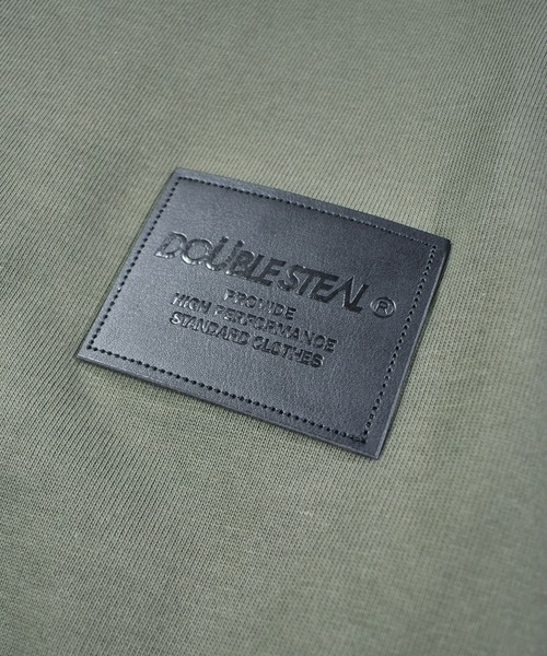 DOUBLE STEAL(ダブルスティール)の「レザーパッチ Tシャツ(Tシャツ/カットソー・メンズ・ホワイト/ブラック/グレー/カーキ/ライトグリーン・MEDIUM/LARGE/X-LARGE/XX-LARGE)」の12枚目の写真