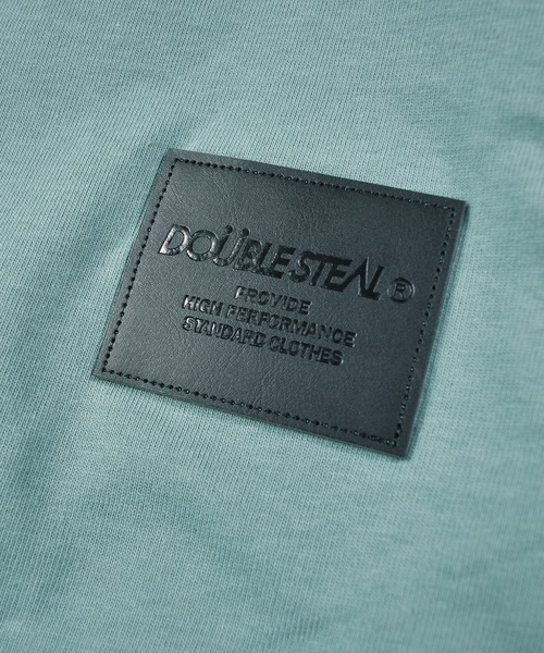 DOUBLE STEAL(ダブルスティール)の「レザーパッチ Tシャツ(Tシャツ/カットソー・メンズ・ホワイト/ブラック/グレー/カーキ/ライトグリーン・MEDIUM/LARGE/X-LARGE/XX-LARGE)」の17枚目の写真