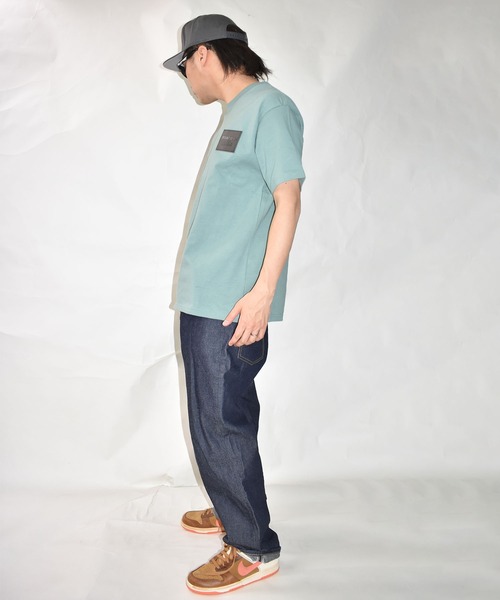 DOUBLE STEAL(ダブルスティール)の「レザーパッチ Tシャツ(Tシャツ/カットソー・メンズ・ホワイト/ブラック/グレー/カーキ/ライトグリーン・MEDIUM/LARGE/X-LARGE/XX-LARGE)」の21枚目の写真