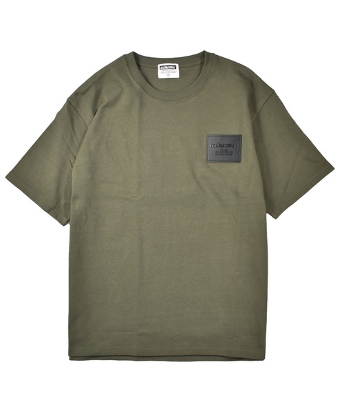 DOUBLE STEAL(ダブルスティール)の「レザーパッチ Tシャツ(Tシャツ/カットソー・メンズ・ホワイト/ブラック/グレー/カーキ/ライトグリーン・MEDIUM/LARGE/X-LARGE/XX-LARGE)」の7枚目の写真
