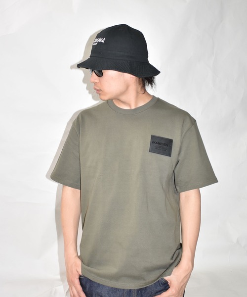 DOUBLE STEAL(ダブルスティール)の「レザーパッチ Tシャツ(Tシャツ/カットソー・メンズ・ホワイト/ブラック/グレー/カーキ/ライトグリーン・MEDIUM/LARGE/X-LARGE/XX-LARGE)」の11枚目の写真