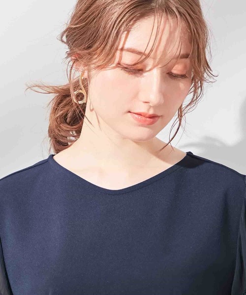 alotta(アロッタ)の「袖ティアード切替トップス(Tシャツ/カットソー・レディース・ピンク/ライトブルー/オフホワイト/ブラック/ネイビー・LARGE/MEDIUM/X-LARGE/XX-LARGE)」の15枚目の写真