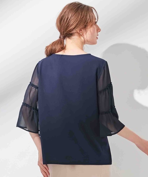 alotta(アロッタ)の「袖ティアード切替トップス(Tシャツ/カットソー・レディース・ピンク/ライトブルー/オフホワイト/ブラック/ネイビー・LARGE/MEDIUM/X-LARGE/XX-LARGE)」の18枚目の写真