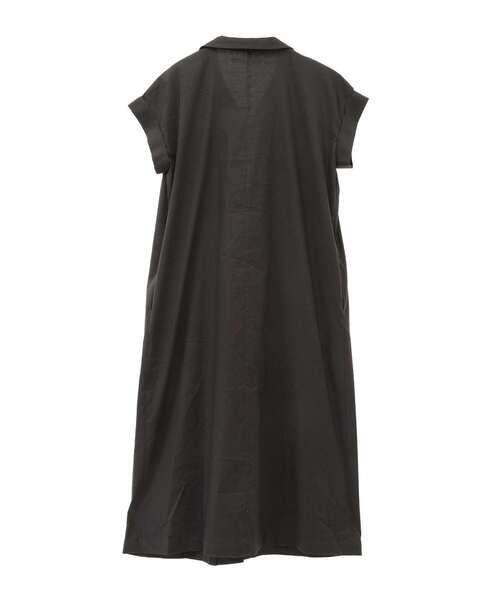 MELROSE claire（メルローズ クレール）の「【上品な印象のレーヨンリネン素材の大人女性ワンピース】（シャツワンピース・レディース・チャコールグレー/ベージュ/ネイビー・FREE）」の16枚目の写真