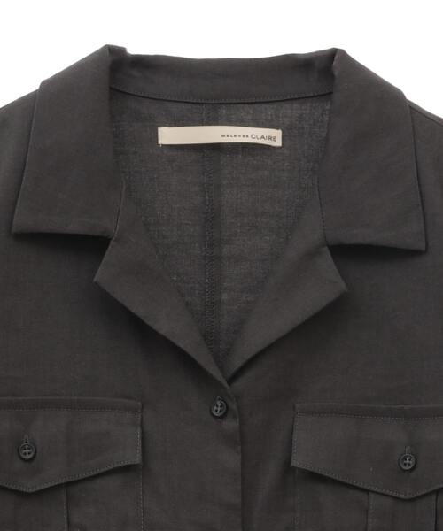 MELROSE claire（メルローズ クレール）の「【上品な印象のレーヨンリネン素材の大人女性ワンピース】（シャツワンピース・レディース・チャコールグレー/ベージュ/ネイビー・FREE）」の17枚目の写真