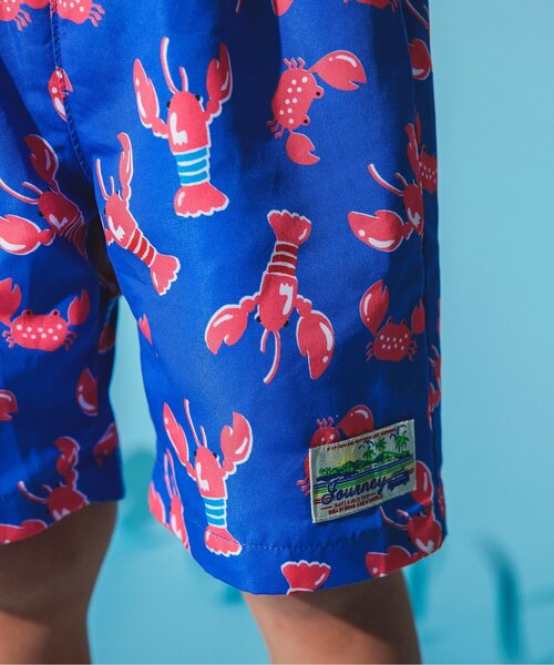 BREEZE（ブリーズ）の「【UVカット水着】ワクワクビーチショーツ（水着・キッズ・オフホワイト/ブルー/サックスブルー/ライム/グリーン/レッド/ピンク/パープル・80/90/100/110/120/130/140）」の15枚目の写真