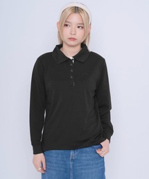 FILA フィラ ブランド ロゴ ワンポイント 刺繍 UVカット 吸汗速乾 抗菌防臭 ボタンダウン 長袖 ポロシャツ