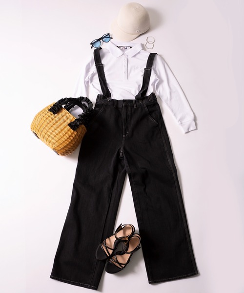 FILA（フィラ）の「FILA フィラ ブランド ロゴ ワンポイント 刺繍 UVカット 吸汗速乾 抗菌防臭 ボタンダウン 長袖 ポロシャツ（ポロシャツ・レディース・ホワイト系その他/ネイビー/ピンク/ブラック/ブラック系その他/ホワイト・LL/M/L）」の18枚目の写真