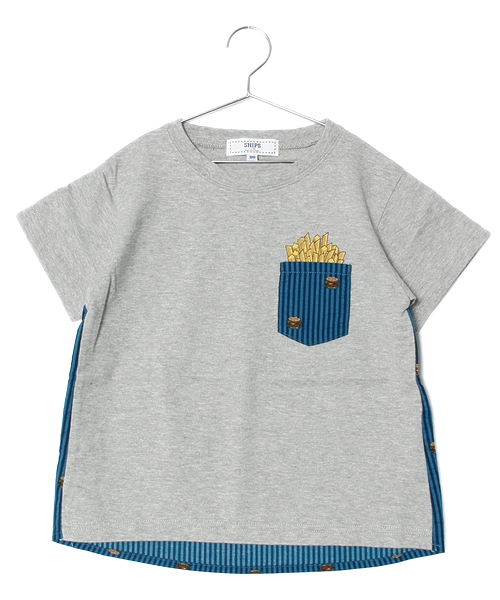 SHIPS（シップス）の「SHIPS KIDS:ハンバーガー TEE(kids)（Tシャツ/カットソー・キッズ・オフホワイト/ライトグレー・110/130/120/100）」の2枚目の写真