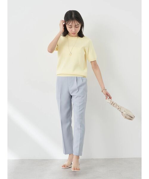 earth music&ecology（アースミュージックアンドエコロジー）の「総針クルーネックハンソデプルオーバー（Tシャツ/カットソー・レディース・グリーン/ネイビー/イエロー/アイボリー/ブルー・S/M）」の15枚目の写真