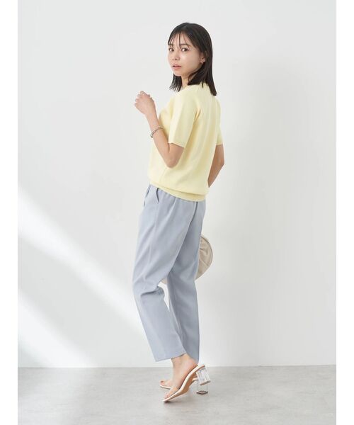 earth music&ecology（アースミュージックアンドエコロジー）の「総針クルーネックハンソデプルオーバー（Tシャツ/カットソー・レディース・グリーン/ネイビー/イエロー/アイボリー/ブルー・S/M）」の17枚目の写真