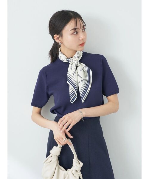 earth music&ecology（アースミュージックアンドエコロジー）の「総針クルーネックハンソデプルオーバー（Tシャツ/カットソー・レディース・グリーン/ネイビー/イエロー/アイボリー/ブルー・S/M）」の22枚目の写真