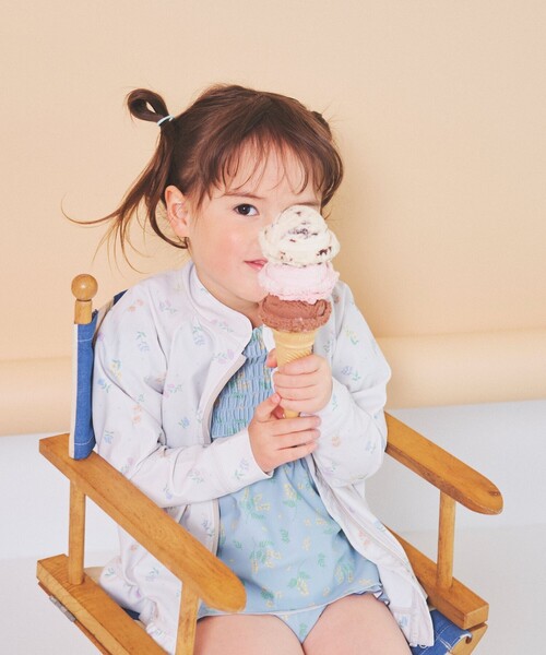 BEAMS mini（ビームスミニ）の「BEAMS mini / UV ラッシュガード 23SS（100～130cm）（水着・キッズ・その他/ホワイト系その他・MEDIUM/LARGE/SMALL）」の3枚目の写真