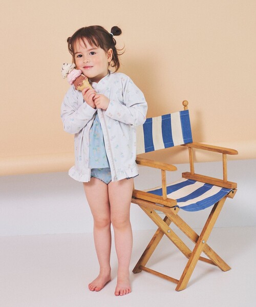 BEAMS mini（ビームスミニ）の「BEAMS mini / UV ラッシュガード 23SS（100～130cm）（水着・キッズ・その他/ホワイト系その他・MEDIUM/LARGE/SMALL）」の4枚目の写真