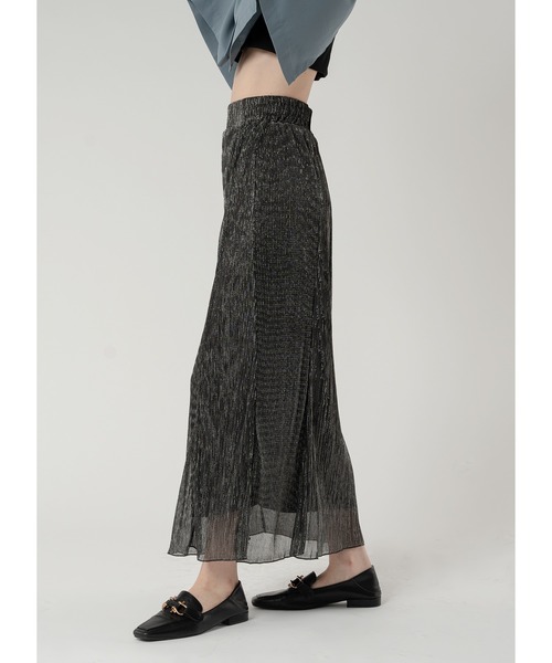 Adoon plain（アドーンプレーン）の「ラメプリーツスカート（スカート・レディース・ライトグレー/グレー/ブラック・LARGE/MEDIUM）」の14枚目の写真