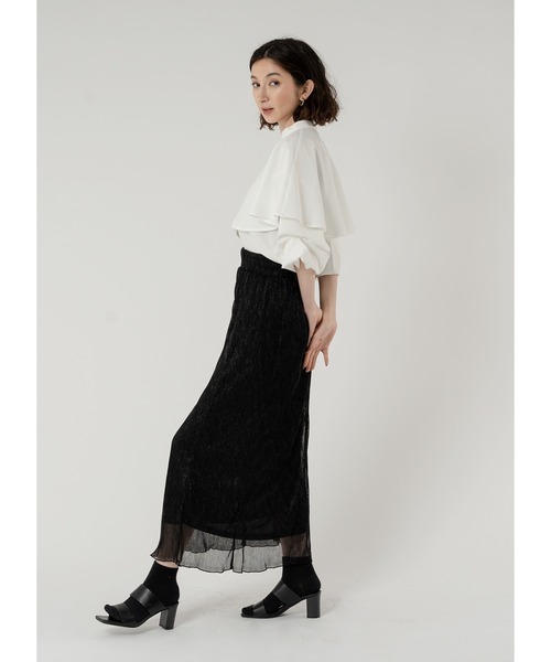 Adoon plain（アドーンプレーン）の「ラメプリーツスカート（スカート・レディース・ライトグレー/グレー/ブラック・LARGE/MEDIUM）」の7枚目の写真