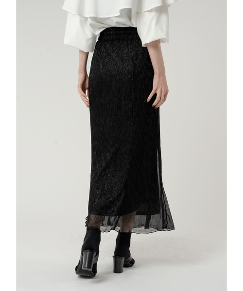 Adoon plain（アドーンプレーン）の「ラメプリーツスカート（スカート・レディース・ライトグレー/グレー/ブラック・LARGE/MEDIUM）」の5枚目の写真