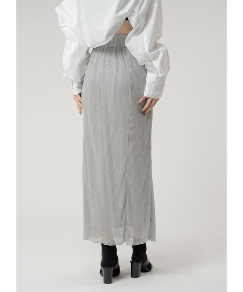 Adoon plain（アドーンプレーン）の「ラメプリーツスカート（スカート・レディース・ライトグレー/グレー/ブラック・LARGE/MEDIUM）」の10枚目の写真