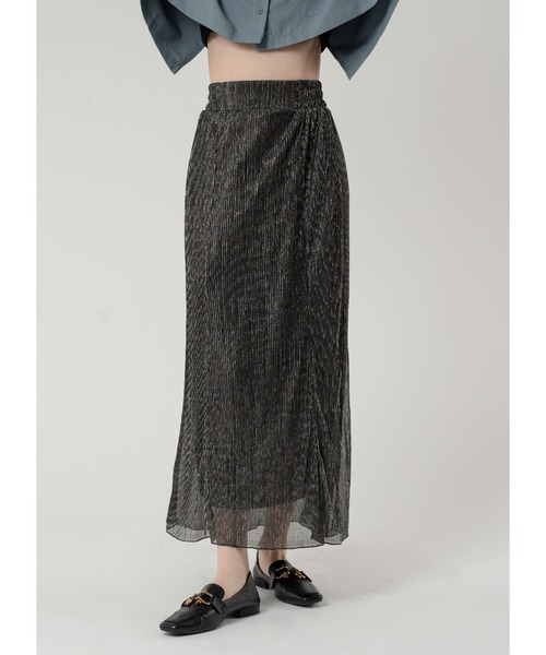 Adoon plain（アドーンプレーン）の「ラメプリーツスカート（スカート・レディース・ライトグレー/グレー/ブラック・LARGE/MEDIUM）」の22枚目の写真
