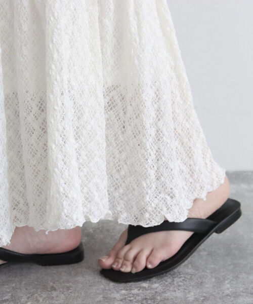 fredy emue（フレディエミュ）の「カットレースロングスカート（スカート・レディース・ブラック/オフホワイト・38/36）」の16枚目の写真