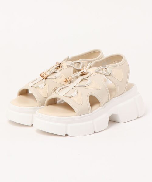 HEAL ME（ヒールミー）の「HEAL ME ヒールミー レディース ボリュームソールサンダル 223305（サンダル・レディース・ネイビー/ホワイト/ベージュ/ブラック・LL/S/L/M）」の3枚目の写真