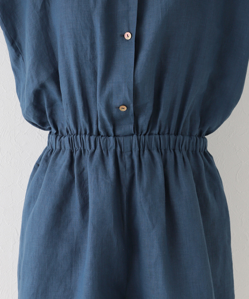 FRAMeWORK(フレームワーク)の「【ARCHI/アーキ】LINEN ALLINONE(つなぎ/オールインワン・レディース・ネイビー/ブラウン・FREE)」の4枚目の写真