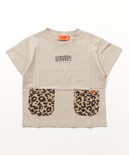 UNIVERSAL OVERALL(ユニバーサルオーバーオール)の「【UNIVERSAL OVERALL】ポケット T(Tシャツ/カットソー・キッズ・ブラック/ベージュ/ホワイト・130/150/120/140/110)」の3枚目の写真