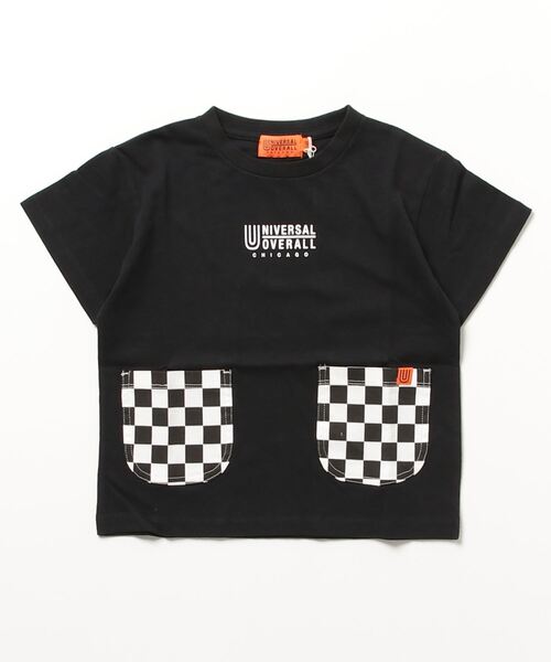 UNIVERSAL OVERALL(ユニバーサルオーバーオール)の「【UNIVERSAL OVERALL】ポケット T(Tシャツ/カットソー・キッズ・ブラック/ベージュ/ホワイト・130/150/120/140/110)」の2枚目の写真