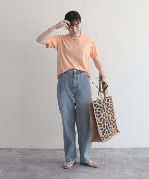 fredy emue（フレディエミュ）の「ピグメントBASICコットンT（Tシャツ/カットソー・レディース・オレンジ/チャコールグレー/ライトグレー/ライトグリーン・38）」の5枚目の写真