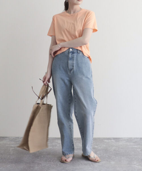 fredy emue（フレディエミュ）の「ピグメントBASICコットンT（Tシャツ/カットソー・レディース・オレンジ/チャコールグレー/ライトグレー/ライトグリーン・38）」の19枚目の写真