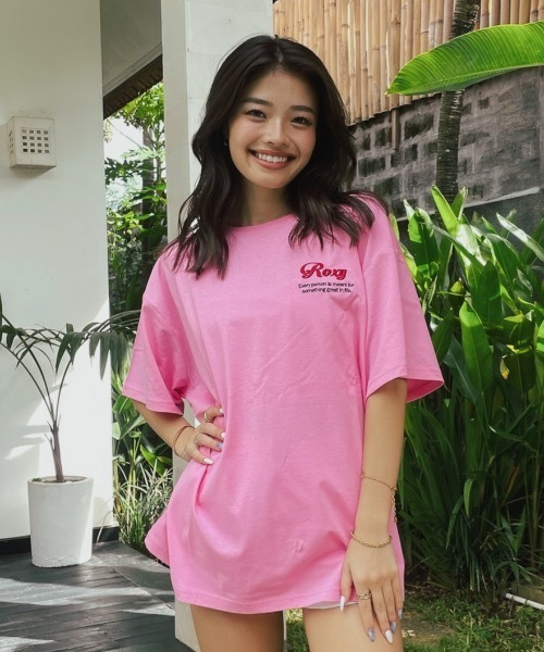 ROXY（ロキシー）の「【ZOZO限定アイテム】ROXY VIBES TEE/ロキシーバックプリント半袖Tシャツ（Tシャツ/カットソー・レディース・ピンク/ホワイト/ブラック・FREE）」の3枚目の写真